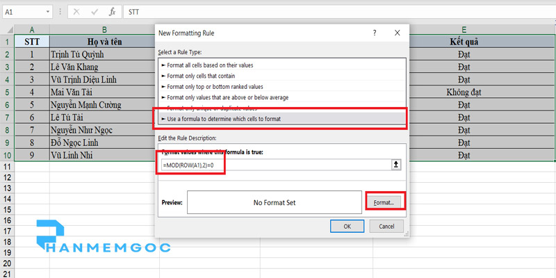 Bí quyết vận dụng hàm MOD trong Excel: 3 bước thật dễ